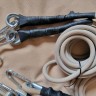 Эспандер резиновый шнур силовой цельный с крепежом (с карабинами)