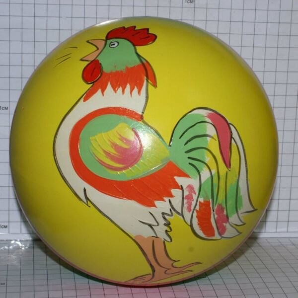 Мяч д.200мм. лакиров с ручной раскр. (1-2цвет) Россия