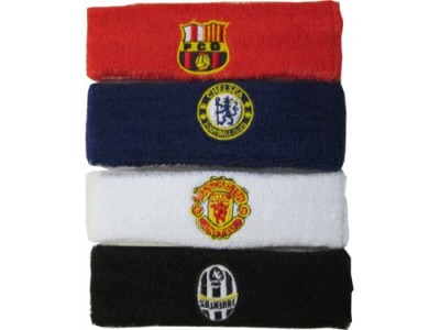 Повязка на голову с логотипами клубов: Inter, Juventus, Chelsea, Arsenal, Manchester United