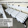 Скамья со спинкой пластиковая усиленная для бассейна Серия ЭКО Синий 100*42*47см / 200*42*47см