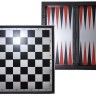 Игра 3в1 магнитная 24*24см,  шашки / шахматы / нарды (3146)