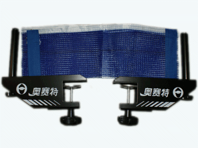 Сетка для настольного тенниса синего цвета с металлическими стойками в коробке Р104