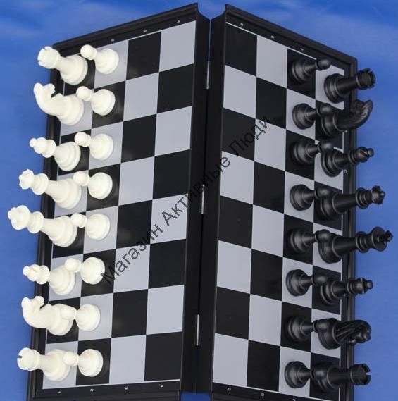Шахматы-шашки магнитные пластиковые с доской (25 см)