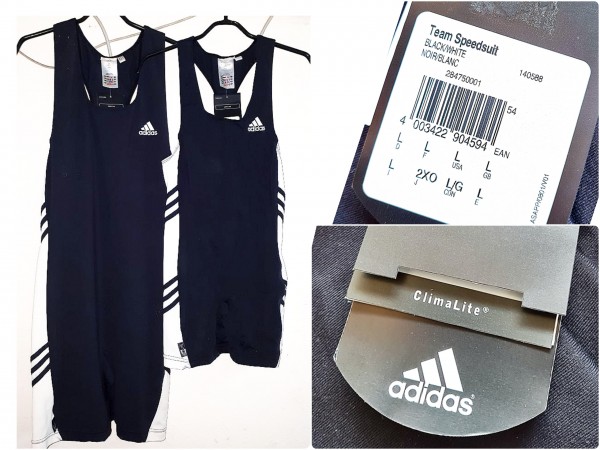 УЦЕНКА: Трико борцовское Adidas Clime Lite цвет черный размер L (85-100кг) 