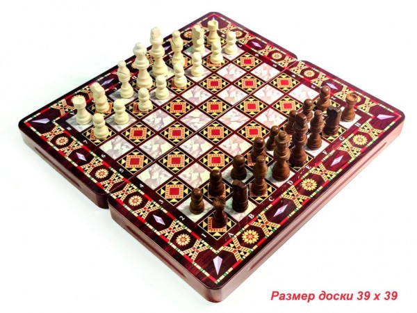Шахматы-шашки-нарды настольная игра 3 в 1