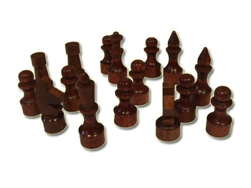 Фигуры шахматные лакированные деревянные малые 2.5"