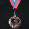 Медаль БРОНЗА, диаметр 5см, длина ленты 44см (мод.5501)