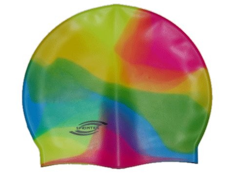 Шапочка для плавания Красивый перелив из разных цветов. Материал: качественный силикон. Полиэтиленовая сумочка на молнии SB SP