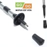 Палки треккинговые GO DO 3-х секционные (110-135см) серебр./серые