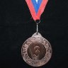 Медаль ЗОЛОТО, СЕРЕБРО, БРОНЗА, диаметр 6,5см с лентой (мод.T503)  