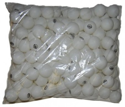 Шарики для настольного тенниса 140шт в упаковке белые с логотипом (d-40mm)