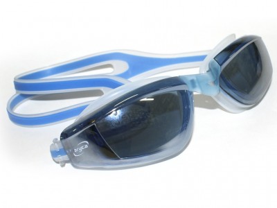 Очки для плавания анатомические, оправа силикон, зеркальные линзы с защитой от UV-лучей, мод.WG51А
