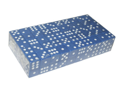 Кубик игровой синий №15 (упаковка 100шт.)    