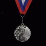 Медаль с большим объемным номером ЗОЛОТО, СЕРЕБРО, БРОНЗА, диаметр 5см, лента триколор (мод.5200)  