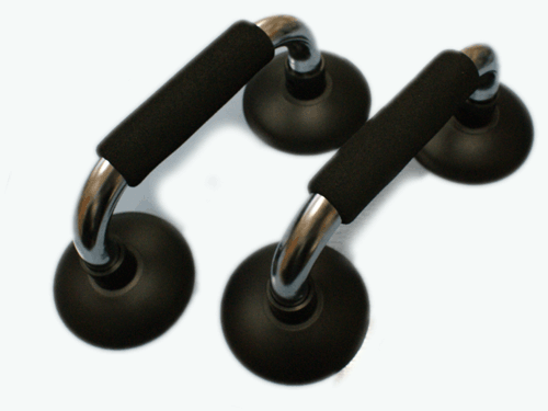 Упоры для отжиманий металлический с круглыми ножками, неопреновыми ручками (нагрузка до 90кг)