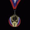 Медаль в триколоре ЗОЛОТО, СЕРЕБРО, БРОНЗА, диаметр 6,5см с лентой (мод.5201/7) 
