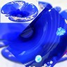 Уникальная ваза лодочка из голубого хрусталя. Завод Гусь Хрустальный 33*27*5(8,5)см 