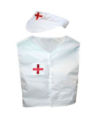 Доктор, Медсестра игровой комплект модель №2 (халат и козырек)