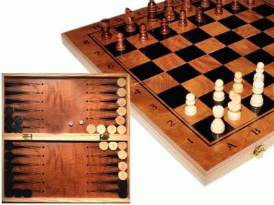 Шахматы шашки нарды - настольная игра 3 в 1 с доской (доски 5 разных размеров)
