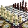 Шахматы шашки нарды - настольная игра 3в1 с доской (34*34см или 39*39см )
