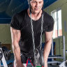 Упряжь тяга для тренировки мышц шеи тканевая модель D4, нагрузка до 40кг (с цепью 600г)