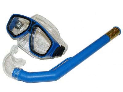 Набор для плавания маска и трубка, обтюратор из силикона.