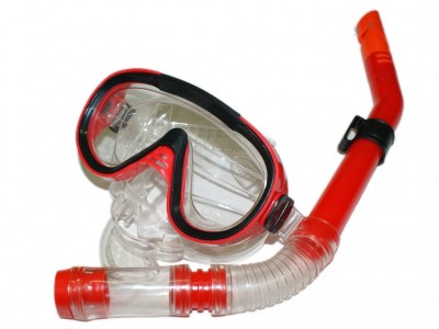 Набор для плавания взрослый маска и трубка, обтюратор из силикона  