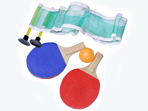 Набор настольного тенниса (2 рак., шарик, сетка, крепл. на присосках), Мод.6001