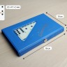 Домино пластиковое белое, кость 46×23×8 мм с шариком, в мягком чехле