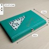 Домино пластиковое белое, кость 46×23×8 мм с шариком, в мягком чехле