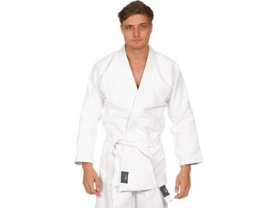 Кимоно дзюдо белое 100% хлопок плотность куртки 650-670гр./кв.м., плотность брюк 330-370гр./кв.м