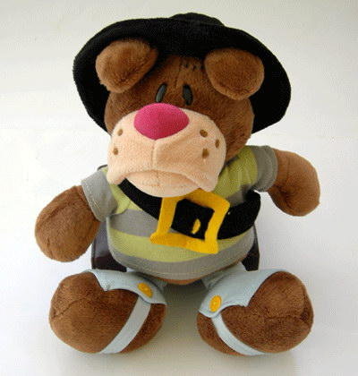 Мягкая игрушка Собака-Пират коричневая в шляпе 25см Gulliver 8100