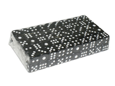 Кубик игровой черный №12 (упаковка 100шт.)  