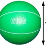 Мяч гимнастический медицинбол 1кг / 2кг / 3кг / 4кг / 5кг / 6кг обрезиненный 